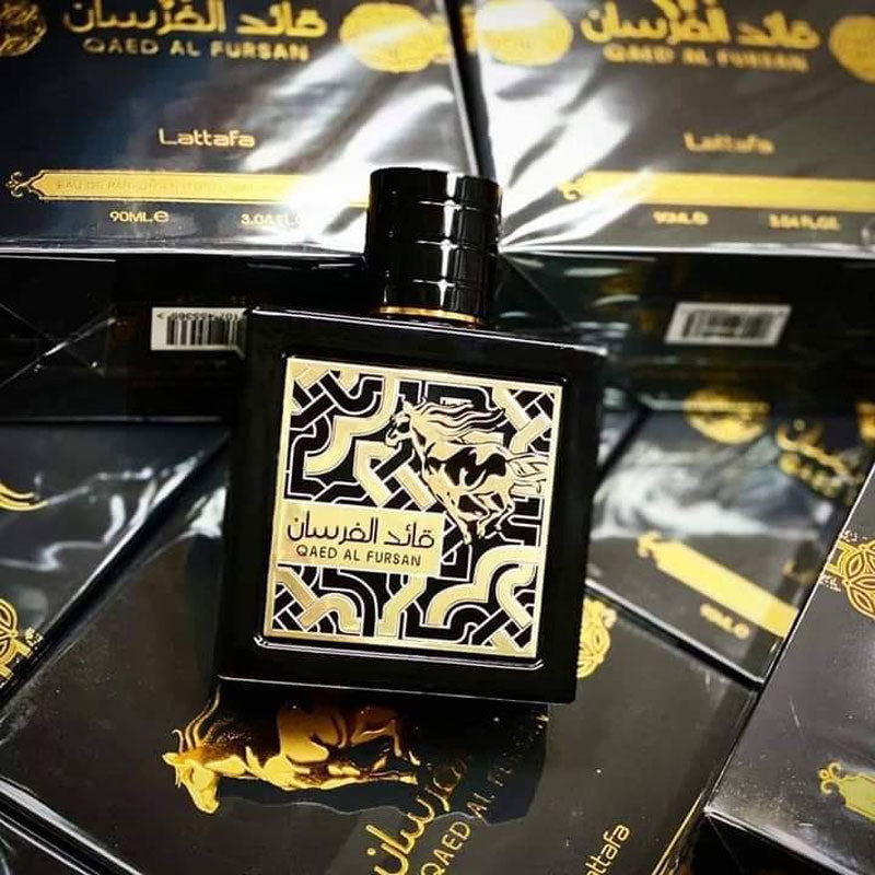 Lattafa QAED AL FURSAN BLACK perfume, for Unisex, Premium quality Dubai Arabic fragrance edp - 100 ml