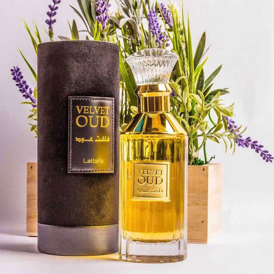 Lattafa Original refreshing VELVET OUD perfume, for Unisex, Premium quality Dubai Arabic fragrance edp - 100 ml