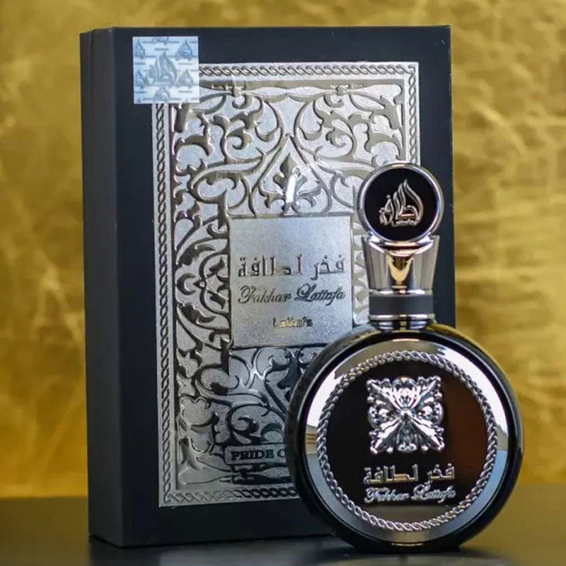 FAKHAR LATTAFA Black , 100 ml EDP perfume for men, Arabic Dubai Fragrance