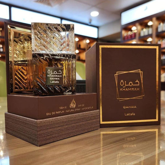 Lattafa Original refreshing perfume KHAMRAH QAHWA for Unisex, Premium quality Dubai Arabic fragrance edp - 100 ml