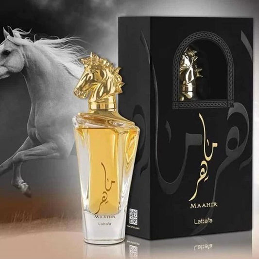 Lattafa MAAHIR Gold, 100 ml unisex EDP perfume for men and women, Arabic Dubai Fragrance