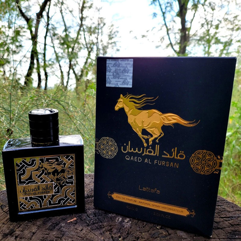 Lattafa QAED AL FURSAN BLACK perfume, for Unisex, Premium quality Dubai Arabic fragrance edp - 100 ml