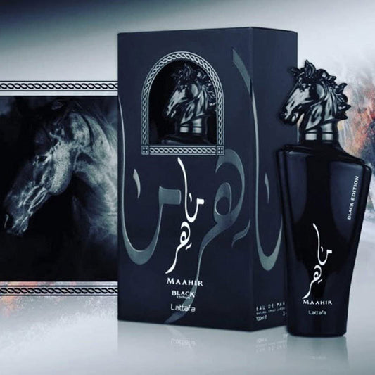 Lattafa MAAHIR Black, 100 ml unisex EDP perfume for men and women, Arabic Dubai Fragrance