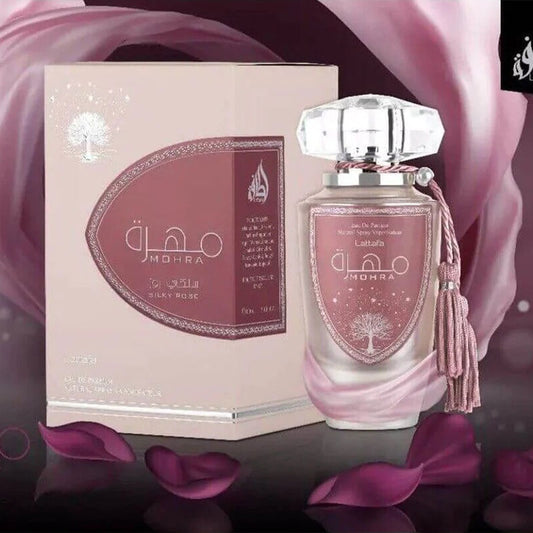 Lattafa Original refreshing MOHRA SILKY ROSE perfume, for Women, Premium quality Dubai Arabic fragrance edp - 100 ml