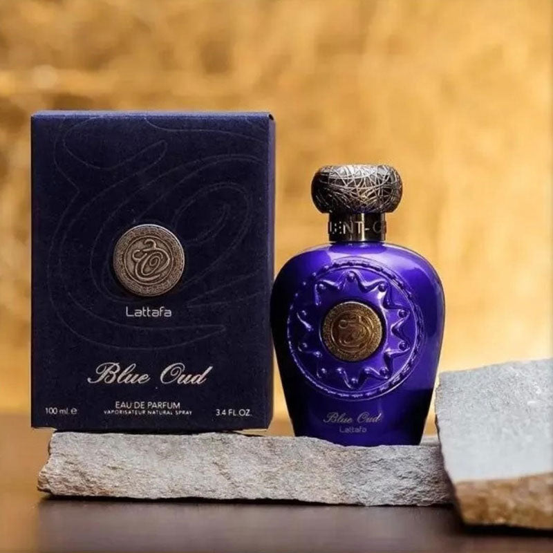 Lattafa BLUE OUD, 100 ml unisex EDP perfume for men and women, Arabic Dubai Fragrance