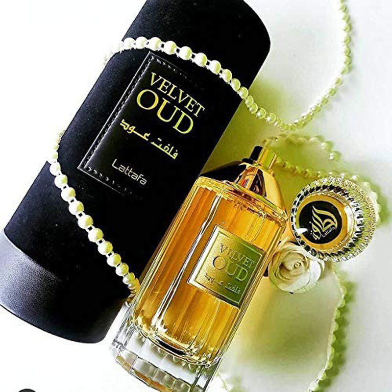 Lattafa Original refreshing VELVET OUD perfume, for Unisex, Premium quality Dubai Arabic fragrance edp - 100 ml