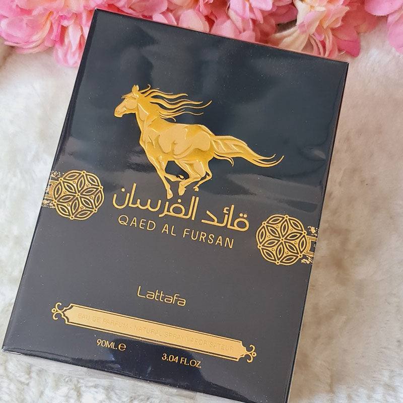 Lattafa QAED AL FURSAN BLACK perfume, for Unisex, Premium quality Dubai Arabic fragrance edp - 100 ml