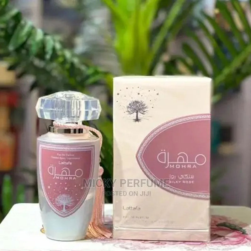Lattafa Original refreshing MOHRA SILKY ROSE perfume, for Women, Premium quality Dubai Arabic fragrance edp - 100 ml