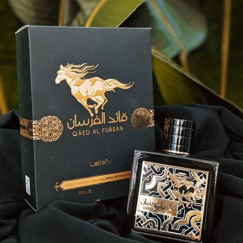 Lattafa QAED AL FURSAN BLACK perfume, for Unisex, Premium quality Dubai Arabic fragrance edp - 100 ml