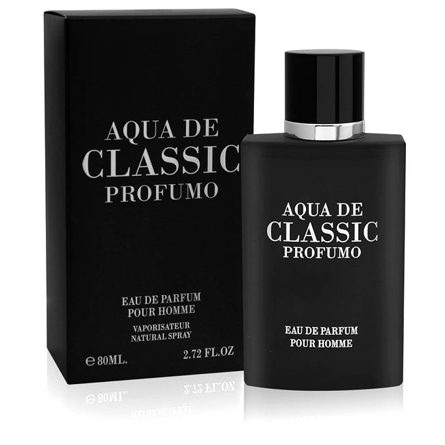 AQUA DE CLASSIC HOMME BLACK by Fragrance World, 80 ml edp for Men, original dubai arabic perfume spray
