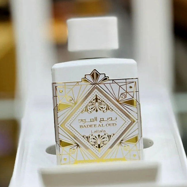 Lattafa BADEE AL OUD HONOR AND GLORY WHITE, 100 ml edp for Men & Women, original arabic perfume spray