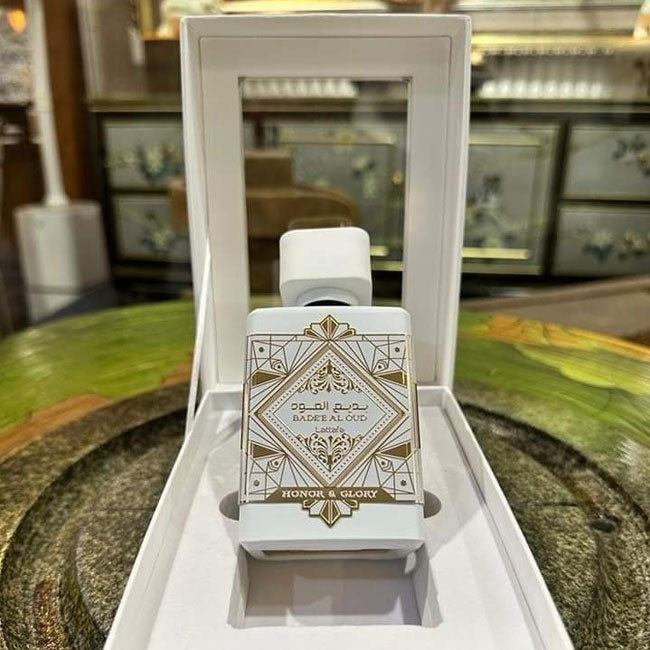 Lattafa BADEE AL OUD HONOR AND GLORY WHITE, 100 ml edp for Men & Women, original arabic perfume spray