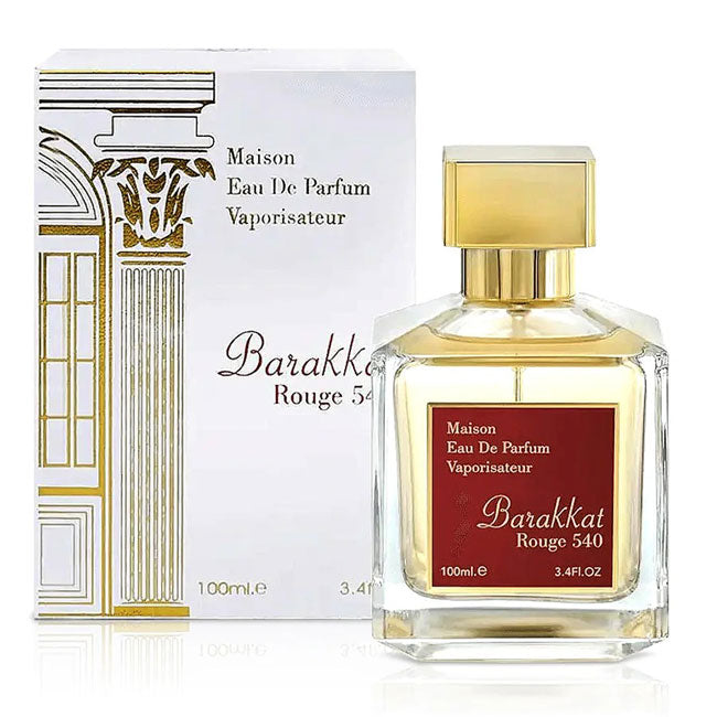 BARAKKAT ROUGE 540 by Fragrance World, 100 ml edp for Men & Women, original dubai arabic perfume spray