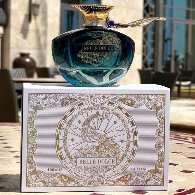 BELLE DOLCE by Fragrance World, 100 ml edp for Women, original dubai arabic perfume spray
