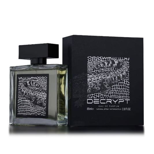 DECRYPT by Fragrance World, 85 ml edp for Men, original dubai arabic perfume spray