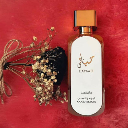 Lattafa HAYAATI Gold, 100 ml unisex EDP perfume for men and women, Arabic Dubai Fragrance