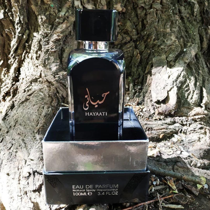 Lattafa HAYAATI Black, 100 ml unisex EDP perfume for men and women, Arabic Dubai Fragrance