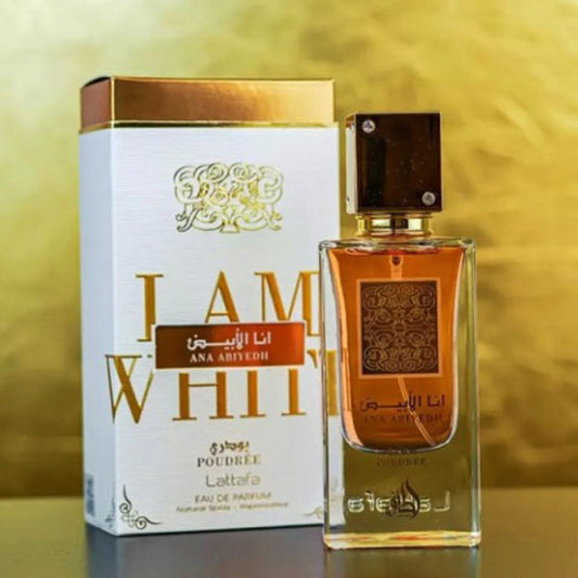 Lattafa ANA ABIYEDH Poudree, 60 ml unisex EDP perfume for men and women, Arabic Dubai Fragrance