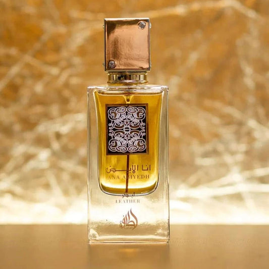 Lattafa ANA ABIYEDH Leather, 60 ml unisex EDP perfume for men and women, Arabic Dubai Fragrance