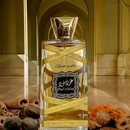 Lattafa OUD MOOD ELIXIR, 100 ml unisex EDP perfume for men and women, Arabic Dubai Fragrance