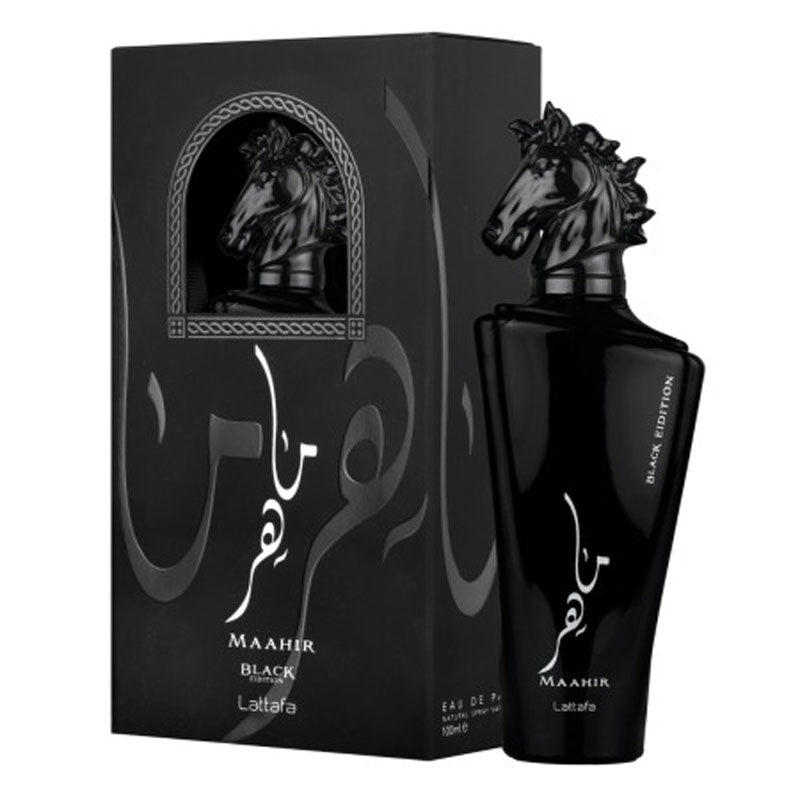 Lattafa MAAHIR Black, 100 ml unisex EDP perfume for men and women, Arabic Dubai Fragrance