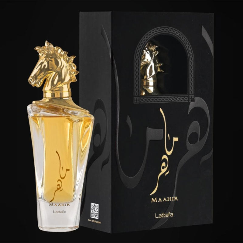 Lattafa MAAHIR Gold, 100 ml unisex EDP perfume for men and women, Arabic Dubai Fragrance