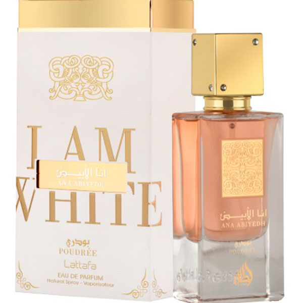Lattafa ANA ABIYEDH Poudree, 60 ml unisex EDP perfume for men and women, Arabic Dubai Fragrance