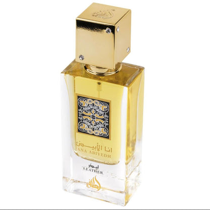 Lattafa ANA ABIYEDH Leather, 60 ml unisex EDP perfume for men and women, Arabic Dubai Fragrance
