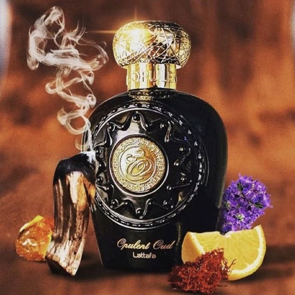 Lattafa OPULENT OUD, 100 ml unisex EDP perfume for men and women, Arabic Dubai Fragrance