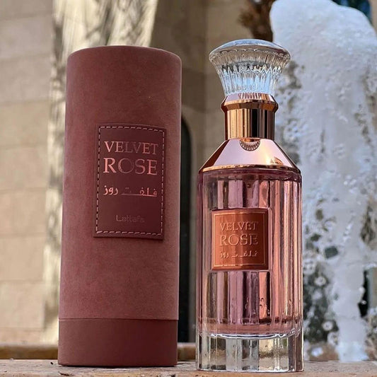Lattafa Original refreshing VELVET ROSE perfume, for Women, Premium quality Dubai Arabic fragrance edp - 100 ml