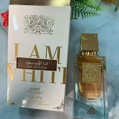 Lattafa ANA ABIYEDH Poudree, 60 ml unisex EDP perfume for men and women, Arabic Dubai Fragrance