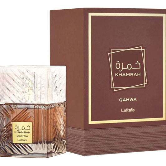 Lattafa Original refreshing perfume KHAMRAH QAHWA for Unisex, Premium quality Dubai Arabic fragrance edp - 100 ml