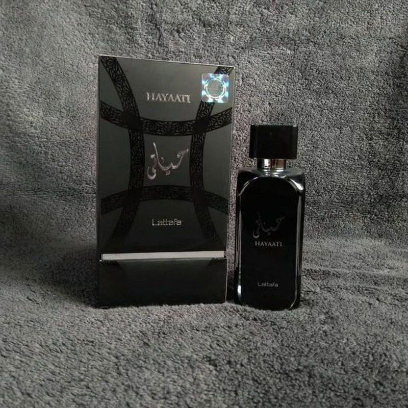 Lattafa HAYAATI Black, 100 ml unisex EDP perfume for men and women, Arabic Dubai Fragrance