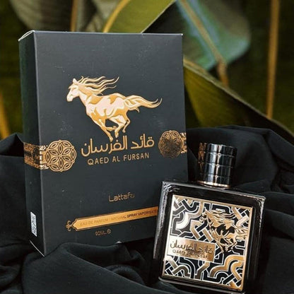 Lattafa QAED AL FURSAN BLACK perfume, for Unisex, Premium quality Dubai Arabic fragrance edp - 100 ml