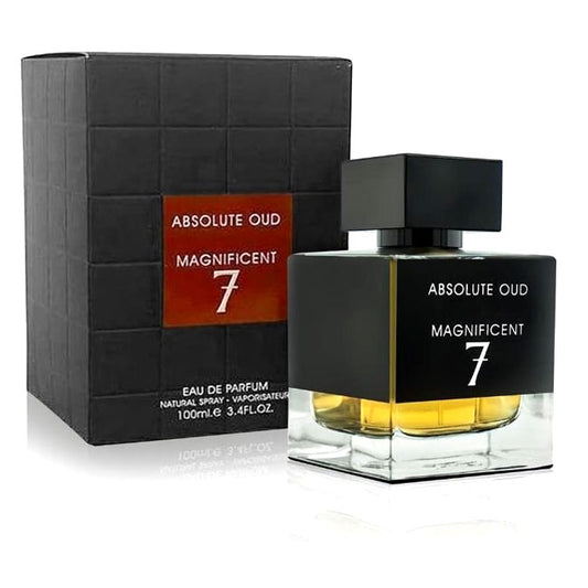 MAGNIFICENT 7 ABSOLUTE OUD by Fragrance World, 100 ml edp for Men,  original dubai arabic perfume spray
