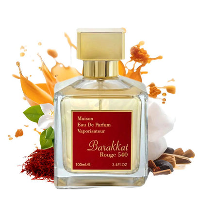BARAKKAT ROUGE 540 by Fragrance World, 100 ml edp for Men & Women,  original dubai arabic perfume spray