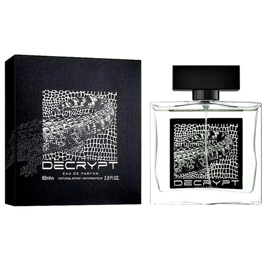 DECRYPT by Fragrance World, 85 ml edp for Men,  original dubai arabic perfume spray