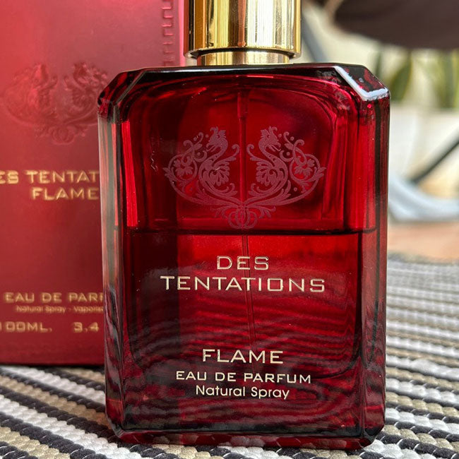 DES TENTATIONS FLAME by Fragrance World, 100 ml edp for Men & Women,  original dubai arabic perfume spray