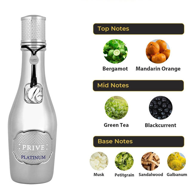 Riiffs PRIVE PLATINUM SILVER, 100 ml edp for UNISEX