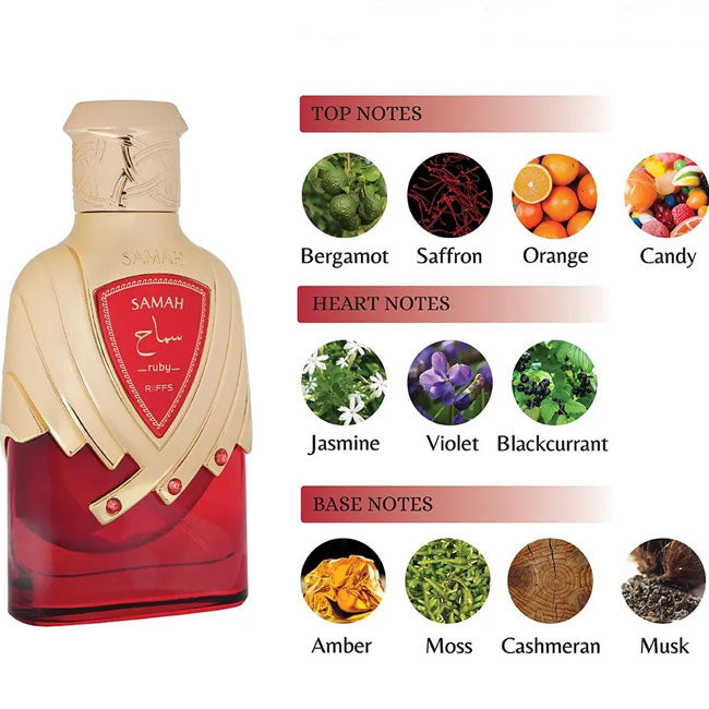 Riiffs SAMAH RUBY, 100 ml extrait de parfum for WOMEN